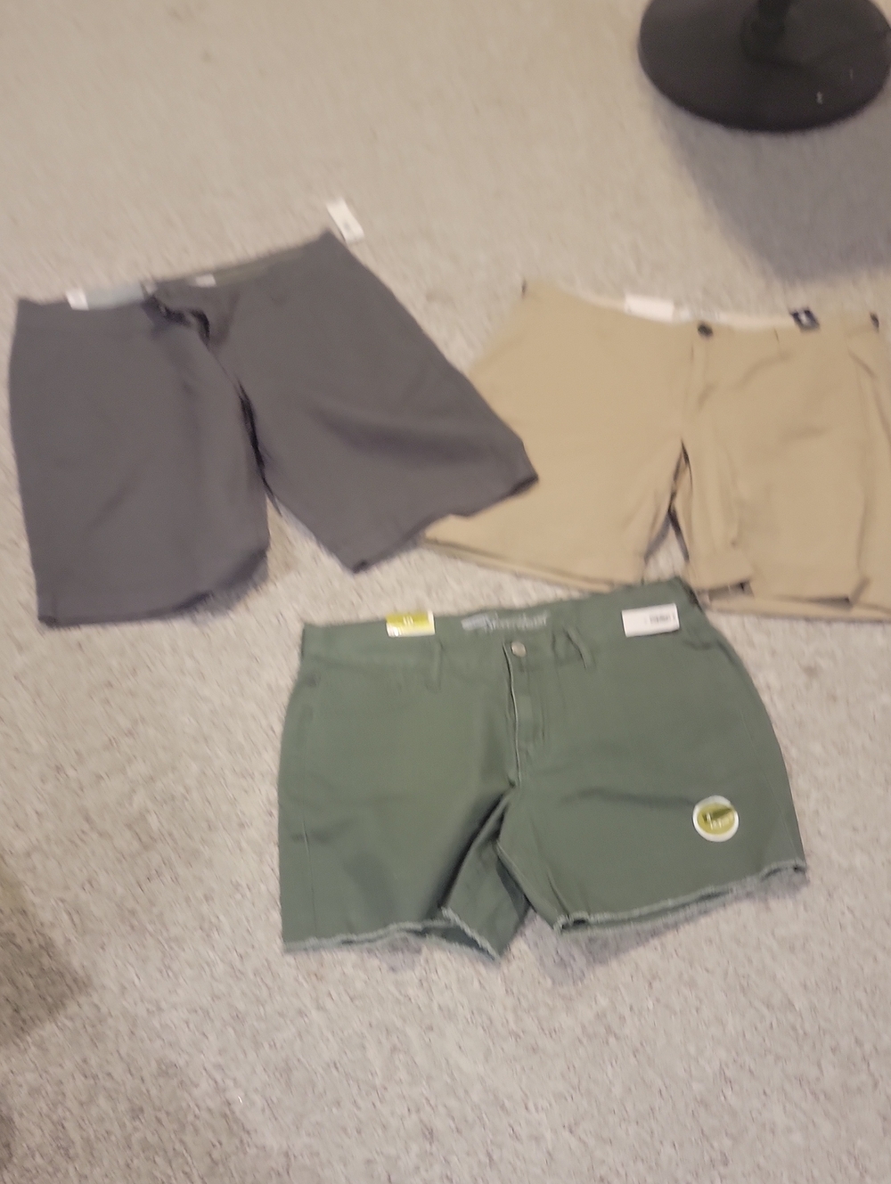 Old Navy Green Denim Cutoff Shorts with Raw Hem